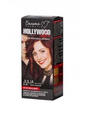 КРЕМ-КРАСКА стойкая для волос Hollywood color_ тон 387 Julia (темно-медный)