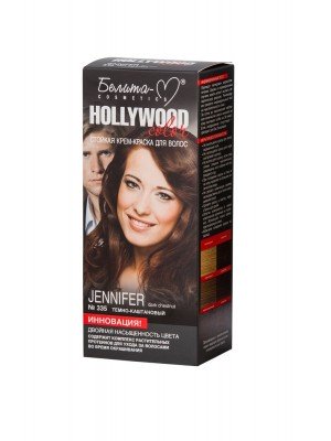 КРЕМ-ФАРБА стійка для волосся Hollywood color_ тон 335 Jeniferr (темно-каштановий)