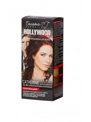 КРЕМ-ФАРБА стійка для волосся Hollywood color_ тон 382 Catherine (темний шоколадно-коричневий)