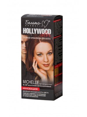 КРЕМ-ФАРБА стійка для волосся Hollywood color_ тон 397 Michelle (махагоново-світло-коричневий)
