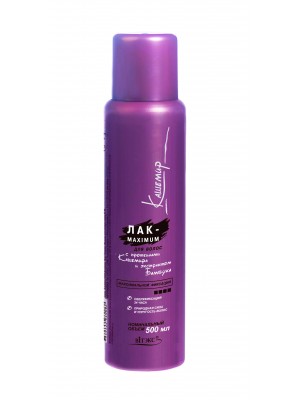 Кашемір_ЛАК-Maximum для волосся з протеїнами кашеміру і екстрактом бамбука макс. фікс-ії, 500 мл