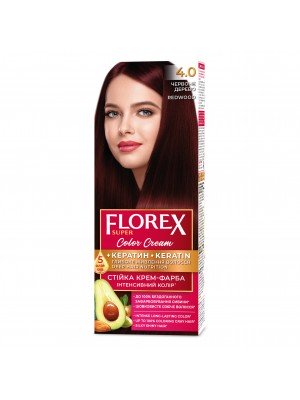 Фарба для волосся Флорекс КЕРАТИН 4.0 Червоне дерево, 60 мл