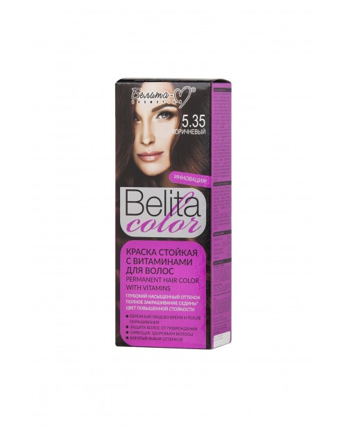 ФАРБА стійка з вітамінами для волосся Belita сolor_ тон 05.35  Коричневий