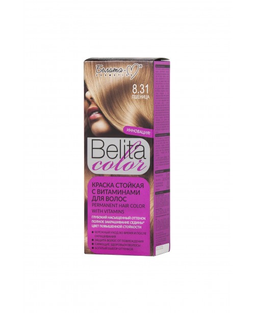ФАРБА стійка з вітамінами для волосся Belita сolor_ тон 08.31 Пшениця