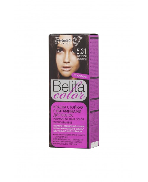 ФАРБА стійка з вітамінами для волосся Belita сolor_ тон 05.31 Гарячий шоколад