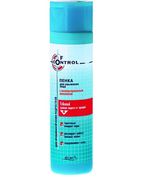 F-control_ПІНКА для вмивання обличчя для проблемної шкіри підлітків, 240 мл