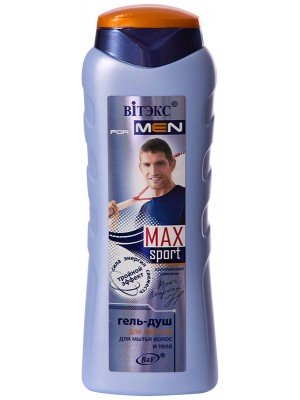 VITEX for MEN sport MAX_ГЕЛЬ-ДУШ для миття волосся і тіла, 400 мл