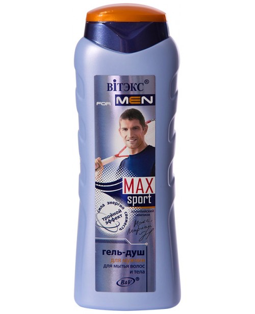 VITEX for MEN sport MAX ГЕЛЬ-ДУШ для мытья волос и тела,400 мл