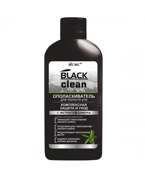 BLACK CLEAN_ ОПОЛІСКУВАЧ для порожнини рота Комплексний захист і догляд, 285 мл