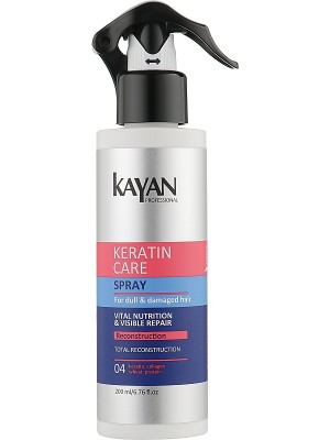 KAYAN KERATIN CARE Спрей для для пошкодженого та тьмяного волосся, 250 мл