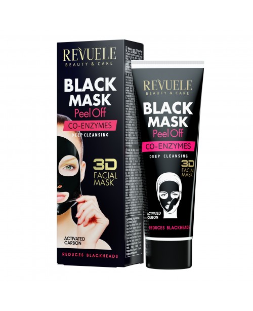 REV 3D Чорна маска з ензимами Facial Peel Off CO-ENZIMES, 80 мл