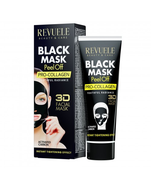 REV 3D Чорна маска з колагеном Facial Peel Off PRO-COLLAGEN, 80 мл