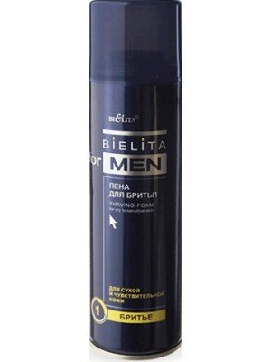 Bielita for men_ПІНА для гоління для сухої та чутливої шкіри (аерозоль), 250 мл