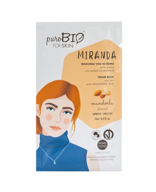 PuroBio МАСКА для обличчя_ MIRANDA для жирної шкіри Мигдаль (кремова), 10 мл