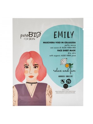 PuroBio МАСКА для обличчя_ EMILY для сухої шкіри Relax and fun (тканинна), 15 мл