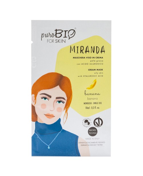 PuroBio МАСКА для обличчя_ MIRANDA для жирної шкіри Банан (кремова), 10 мл