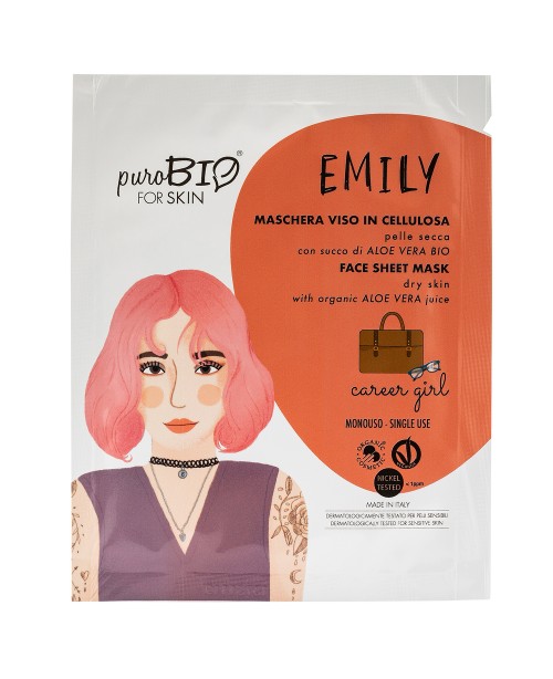 PuroBio МАСКА для обличчя_ EMILY для сухої шкіри Career Girl (тканинна), 15 мл