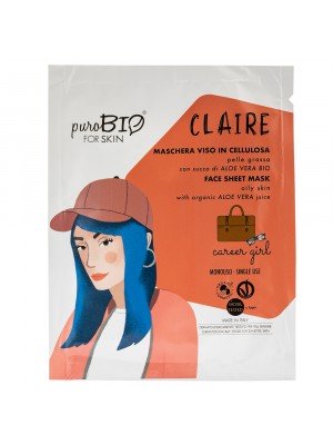 PuroBio МАСКА для обличчя_ CLAIRE для жирної шкіри Career Girl (тканинна), 15 мл