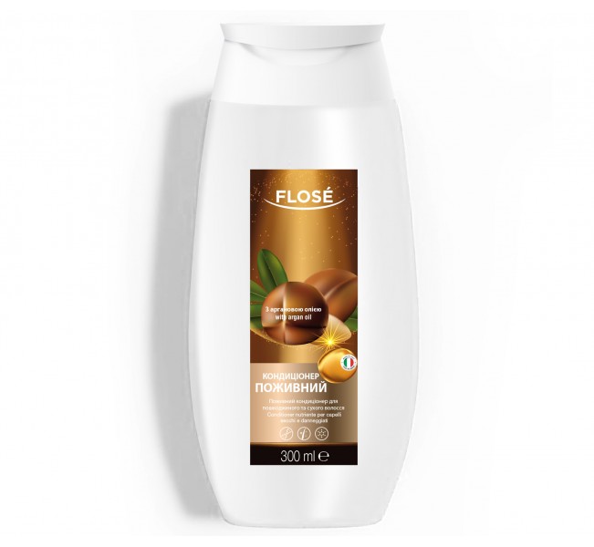 Flose з Аргановою олією_ КОНДИЦІОНЕР поживний для пошкодженого та сухого волосся, 300 мл