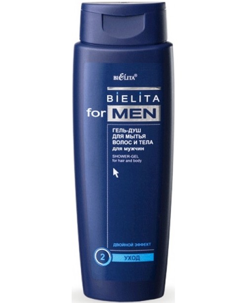 Bielita for men_ГЕЛЬ-ДУШ для миття волосся і тіла для чоловіків, 400 мл