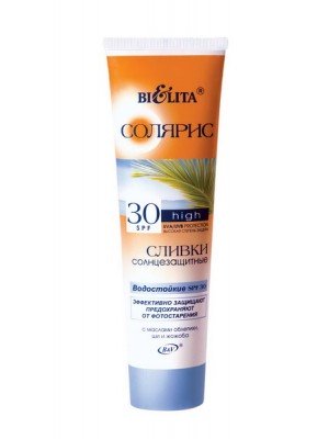 Соляріс_Вершки сонцезахисні водостійкі SPF 30, 100 мл