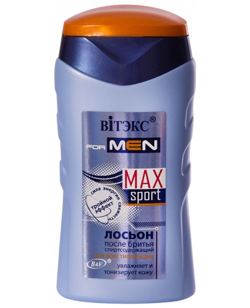 VITEX for MEN sport MAX ЛОСЬОН после бритья для всех типов кожи, 150 мл