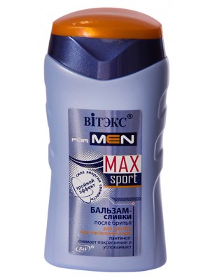 VITEX for MEN sport MAX_БАЛЬЗАМ-ВЕРШКИ після гоління для сухої і чутливої шкіри, 150 мл
